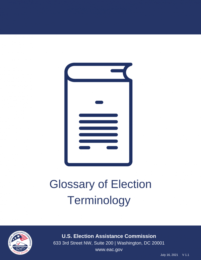 EAC Glossary of Election Terminology Cover